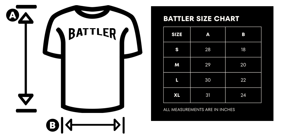 Double-Sided FIGHT OR FIGHT / BTLR Tee (Black on White)
