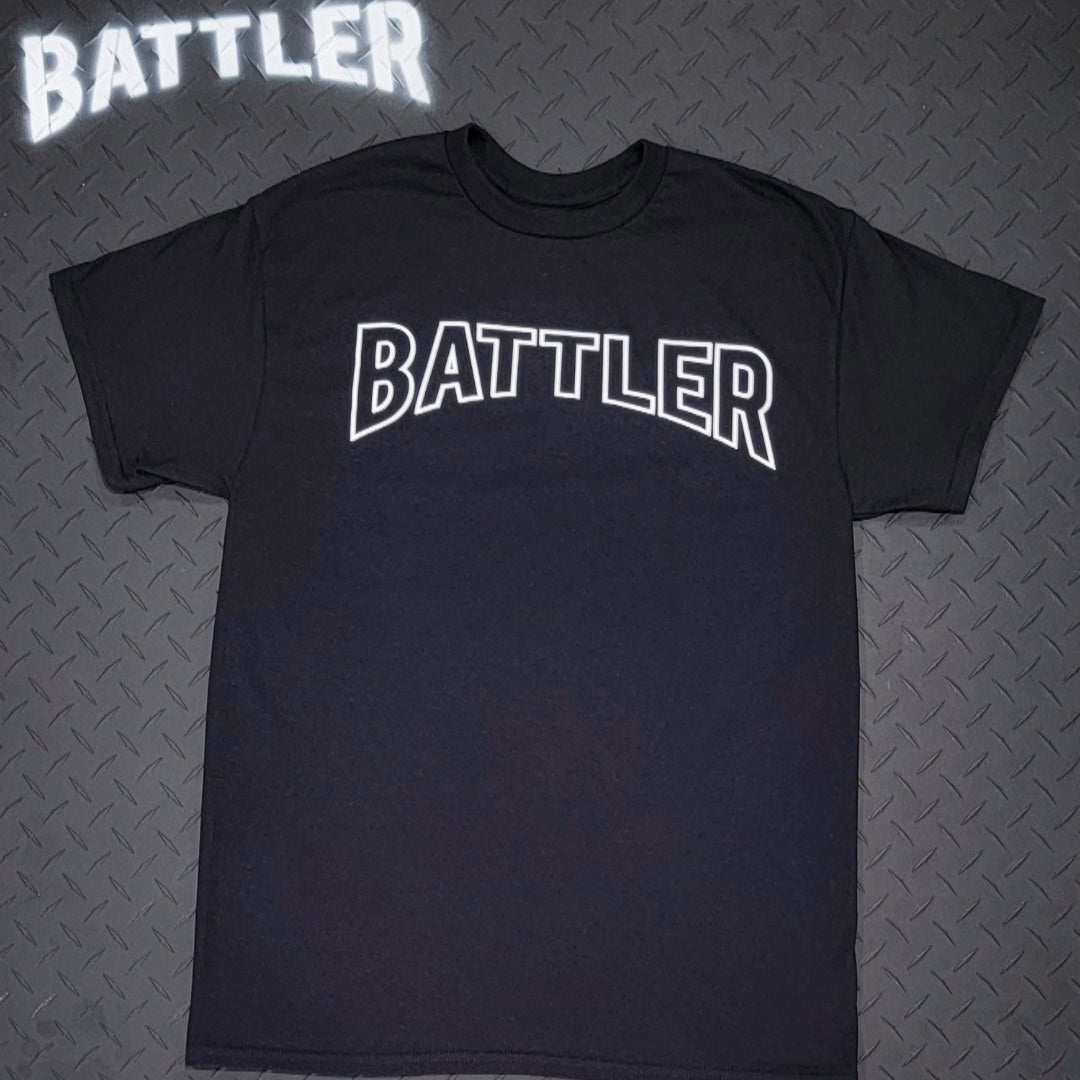 Classic Battler Tee (Hollow Version - White on Black)