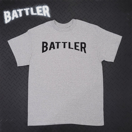 Classic Battler Tee (Black on Gray)