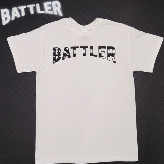 Stars N' Stripes Battler Tee (Black on White)