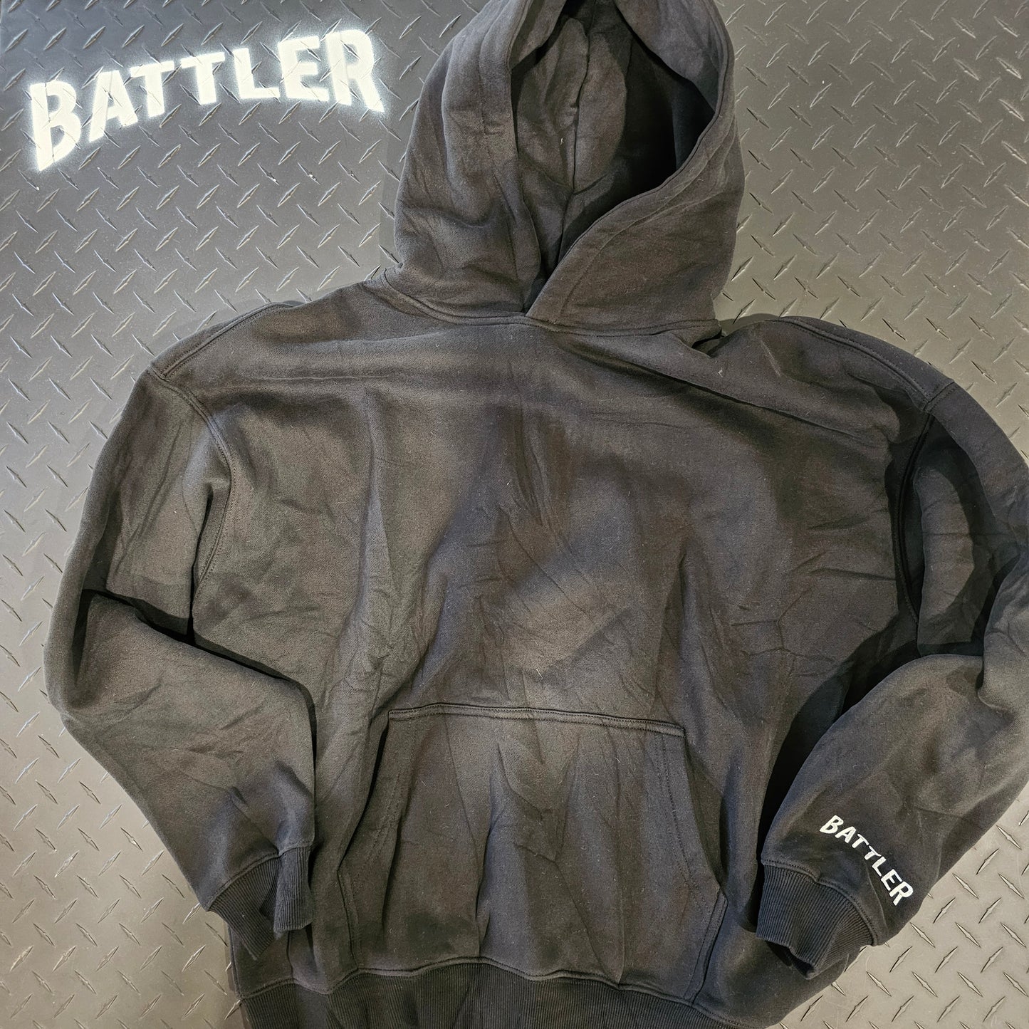 Battler / FIGHT OR FIGHT Hoodie (with embroidered lettering)