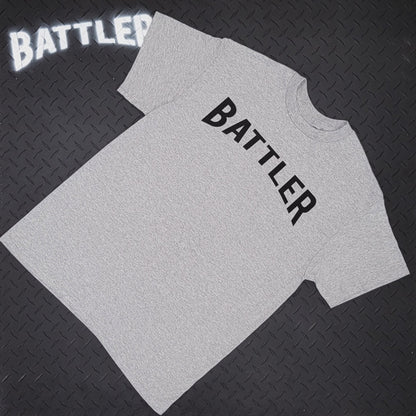 Classic Battler Tee (Black on Gray)