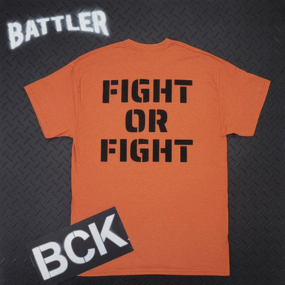 FIGHT OR FIGHT Tee (Black on Texas Orange)