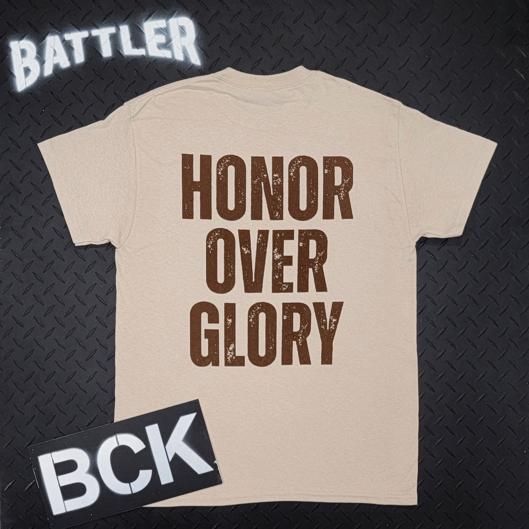 Double-Sided Stars N' Stripes Battler / Honor Over Glory Tee (Brown on Sand)